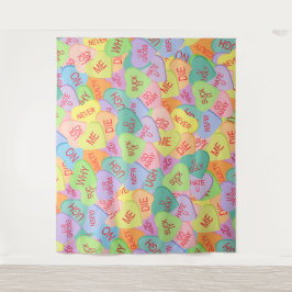 Candy Hearts Patroon - SFW Wandkleed