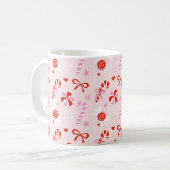 Candy Hearts Pink Holiday Mug Koffiemok (Voorkant links)