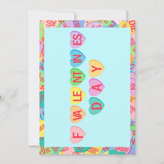 Candy Hearts V. 2.0 Feestdagenkaart (Voorkant)