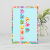 Candy Hearts V. 2.0 Feestdagenkaart (Staand voorkant)