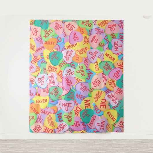 Candy Hearts V. 2.0 Wandkleed (Voorkant)