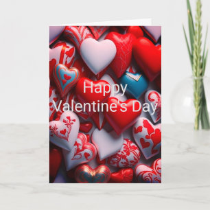 Candy Hearts Valentijnsdag kaart