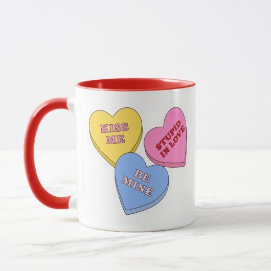 Candy Hearts Valentijnsdag Mok (Links)