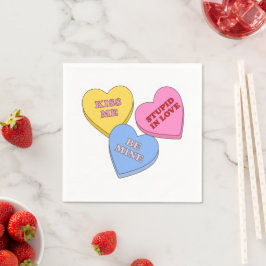 Candy Hearts Valentijnsdag Servet