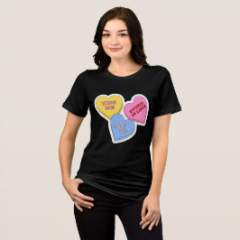 Candy Hearts Valentijnsdag Tri-Blend Shirt