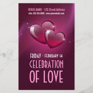 Candy Hearts Valentijnsdagfeestje Flyer