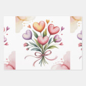 Candy hearts Valentine bouquet  Inpakpapier Vel (Voorkant 3)
