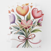 Candy hearts Valentine bouquet  Inpakpapier Vel (In situ)