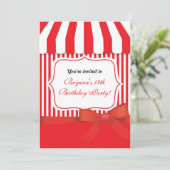 Candy Ijs Salon Oude Stijl Uitnodiging (Staand voorkant)