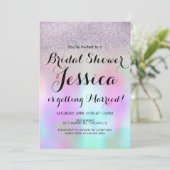 Candy Ink Vloeibare Marmer Glitter Bruiloft Kaart (Staand voorkant)