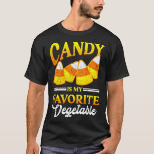 Candy Is Mijn Favoriete Groente Mais Halloween Gra T-shirt