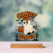 Candy Jager Halloween Geest Pompoen Emmer_1 Acryl Bord (Neutraal)