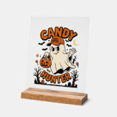 Candy Jager Halloween Geest Pompoen Emmer_1 Acryl Bord (Hoek)