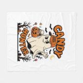Candy Jager Halloween Geest Pompoen Emmer_1 Fleece Deken (Voorkant (Horizontaal))