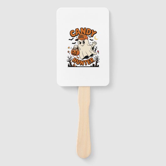 Candy Jager Halloween Geest Pompoen Emmer_1 Handwaaier (Voorkant)