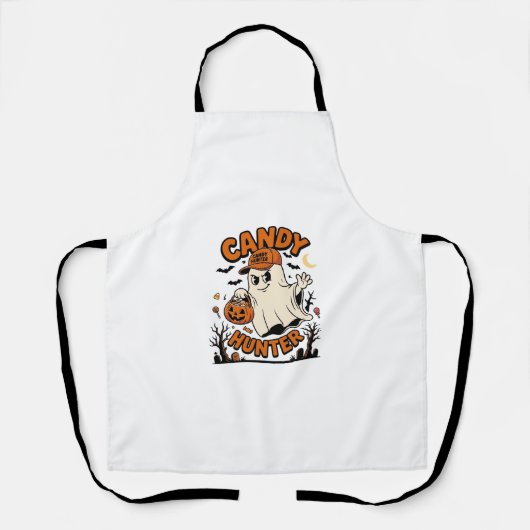 Candy Jager Halloween Geest Pompoen Emmer_1 Schort (Voorkant)