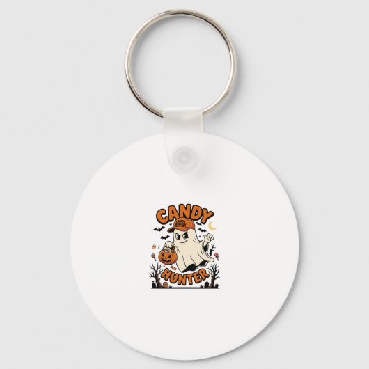 Candy Jager Halloween Geest Pompoen Emmer_1 Sleutelhanger (Voorkant)