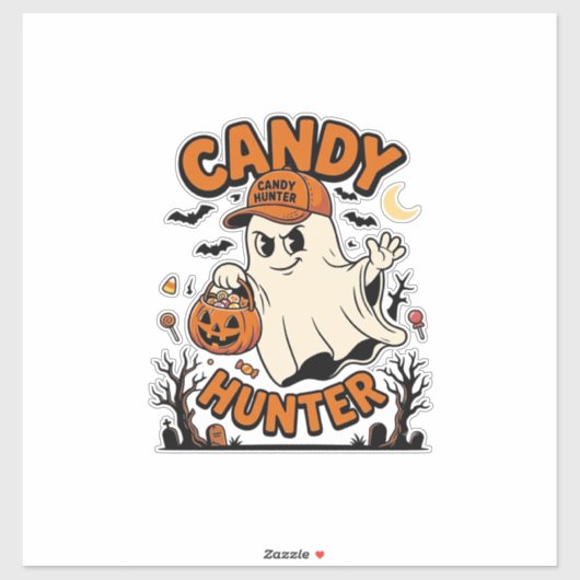 Candy Jager Halloween Geest Pompoen Emmer_1 Sticker (Vel)