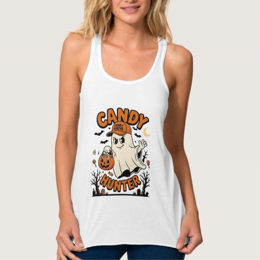 Candy Jager Halloween Geest Pompoen Emmer_1 Tanktop (Voorkant)