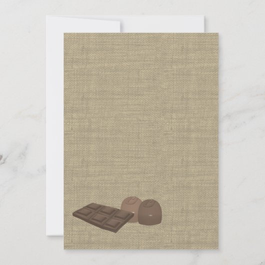 Candy Jar en Chocolates Vrijgezellenfeest Kaart (Achterkant)