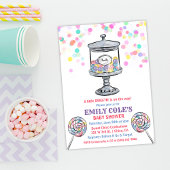 Candy Jar Sweet Baby shower Uitnodiging