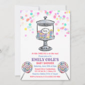 Candy Jar Zoete Baby Shower Uitnodiging (Voorkant)