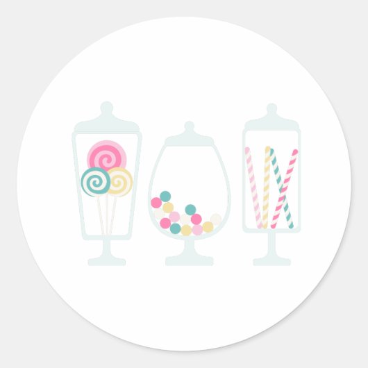 Candy Jars Ronde Sticker (Voorkant)