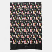 Candy Kerstman Kerst Illustratie Theedoek (Verticaal)