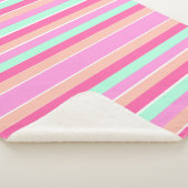 Candy Kleur Strepen Sherpa Deken (3/4)