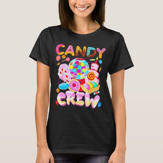 Candy Land Candy Crew Party Halloween Costumes Adu T-shirt (Voorkant)