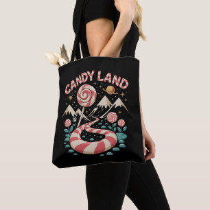 Candy Land Cane Kerstmis Kerst Familie Vakantie Tote Bag
