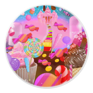 Candy Land Fantasy Cupcakes & Sweet Candy Thema Keramische Knop