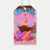 Candy Land Feest Fantasie Verjaardag Aangepaste Fa Cadeaulabel (Achterkant)