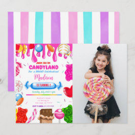 Candy land foto uitnodiging