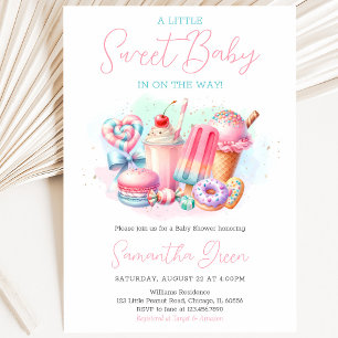 Candy land Sweets Baby Shower Kaart