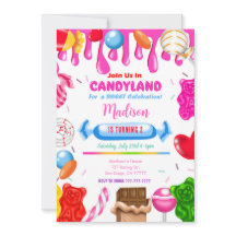 Candy land uitnodiging