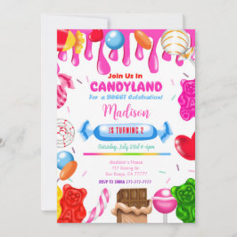 Candy land uitnodiging