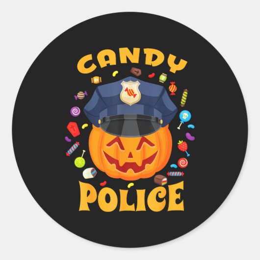 Candy Lice Halloween Party Costume Security Funny  Ronde Sticker (Voorkant)