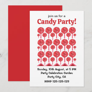 Candy Lollypop Snel Candy Lollypop Feest Kaart
