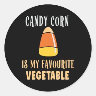 Candy-maïs is mijn favoriete groente ronde sticker