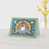 CANDY MAÏS TURKIJE "HAPPY THANKSGIVING" VOLKSKUNST KAART (Gele Bloem)