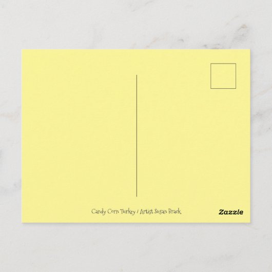CANDY MAÏS TURKIJE, KLEURRIJKE THANKSGIVING VOLKSK BRIEFKAART (Achterkant)