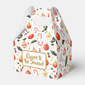 Candy & Ornaments Bright Christmas Pattern Bedankdoosjes (Voorkant Zijde)