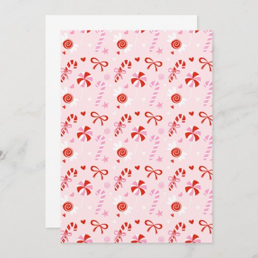 Candy Party Invitation Kaart (Voorkant / Achterkant)