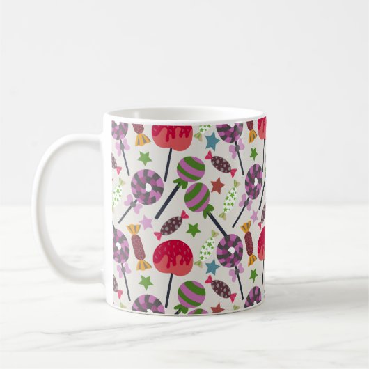Candy pattern | Lollies pattern | lollipop 11 Koffiemok (Links)