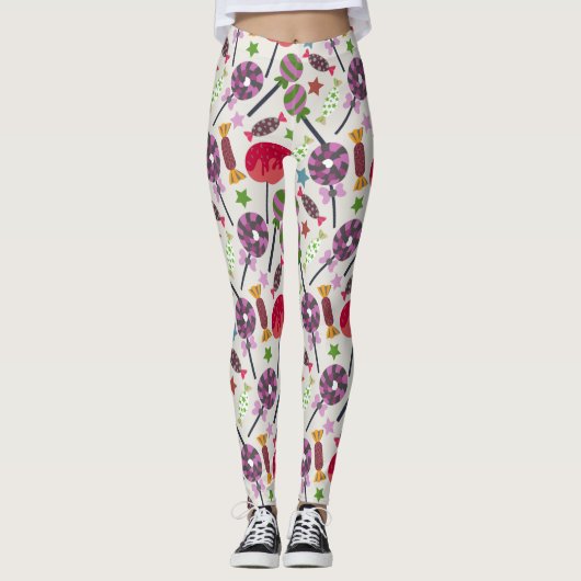 Candy pattern | Lollies pattern | lollipop 11 Leggings (Voorkant)