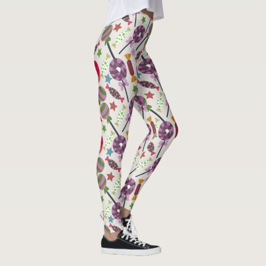 Candy pattern | Lollies pattern | lollipop 11 Leggings (Rechts)