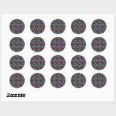 Candy pattern | Lollies pattern | lollipop 17 Ronde Sticker (Vel)