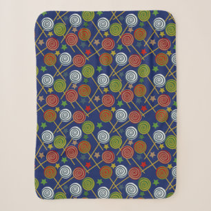 Candy pattern Lollies pattern lollipop 17 Sherpa Deken