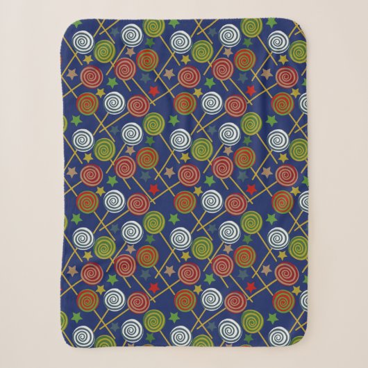 Candy pattern | Lollies pattern | lollipop 17 Sherpa Deken (Voorkant)